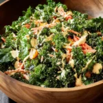 Simple Kale Harvest Salad with Maple Tahini Dressing First Image
