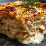 High Protein Keto Chicken Alfredo Lasagna First Image