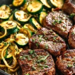 Flavor-Packed Garlic Butter Steak with Zucchini Recipe First Image