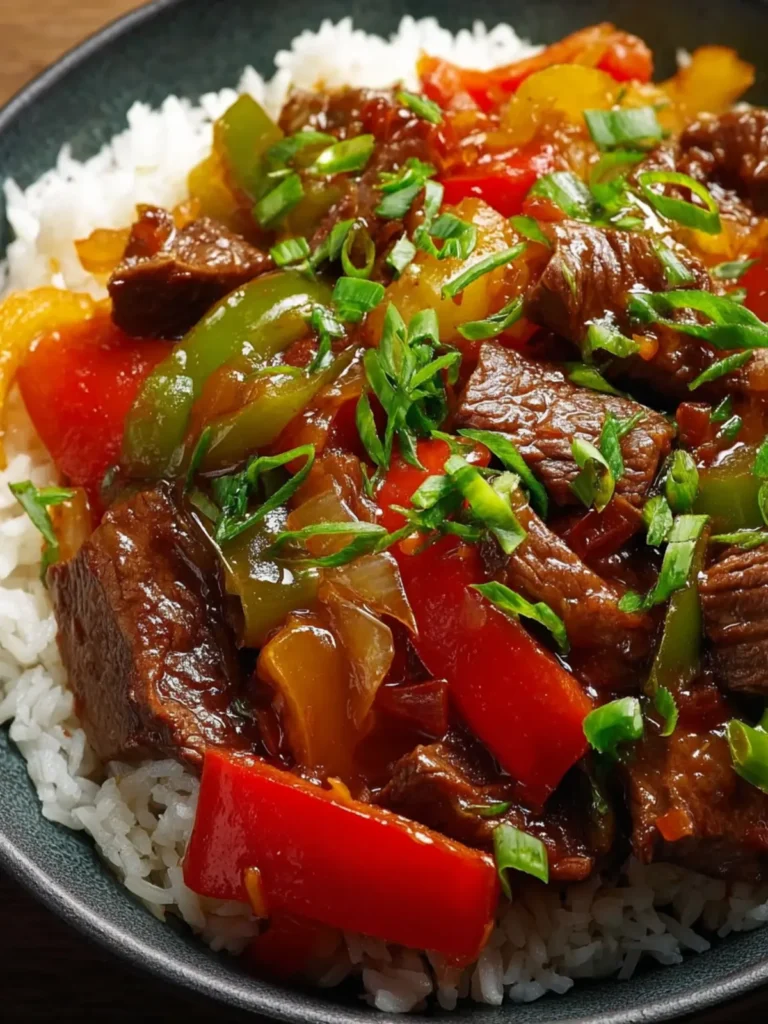 Slow Cooker Pepper Steak First Image