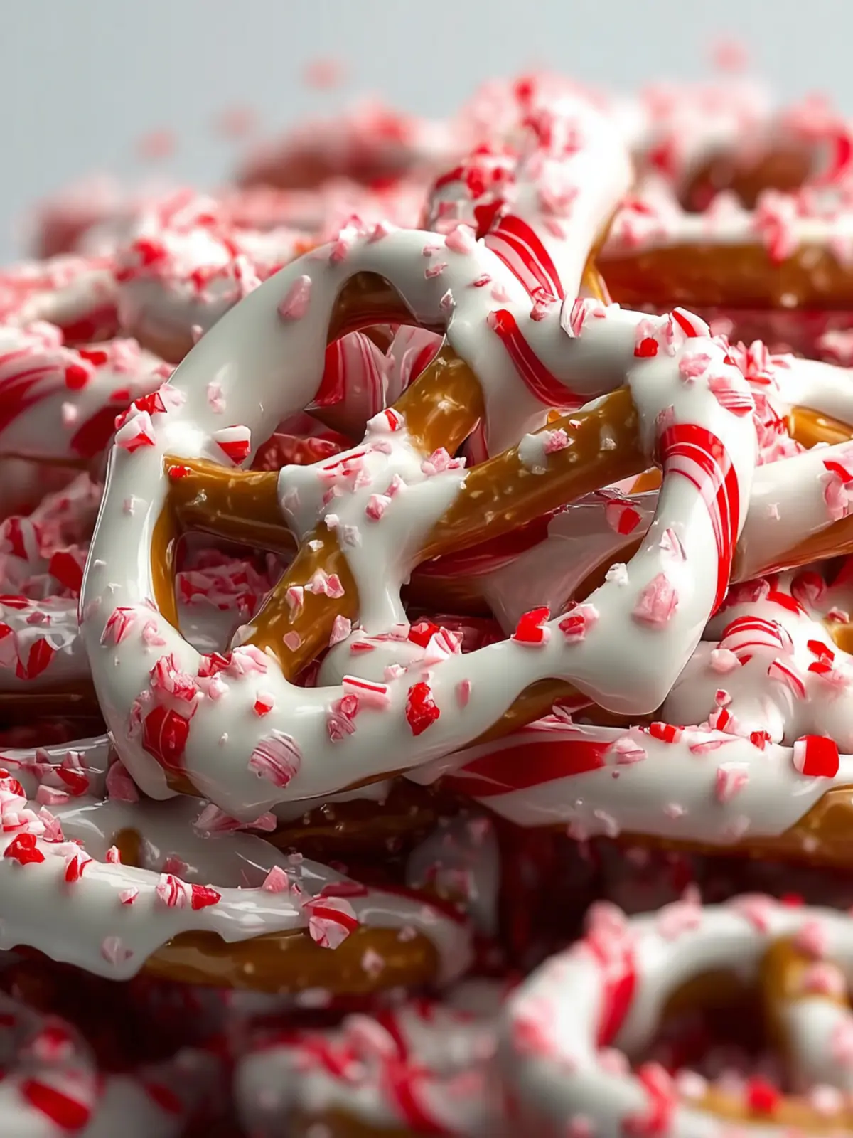 White Chocolate Peppermint Pretzels First Image