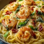 Creamy Garlic Shrimp Pasta First Image