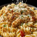 Crockpot Garlic Parmesan Chicken Pasta First Image