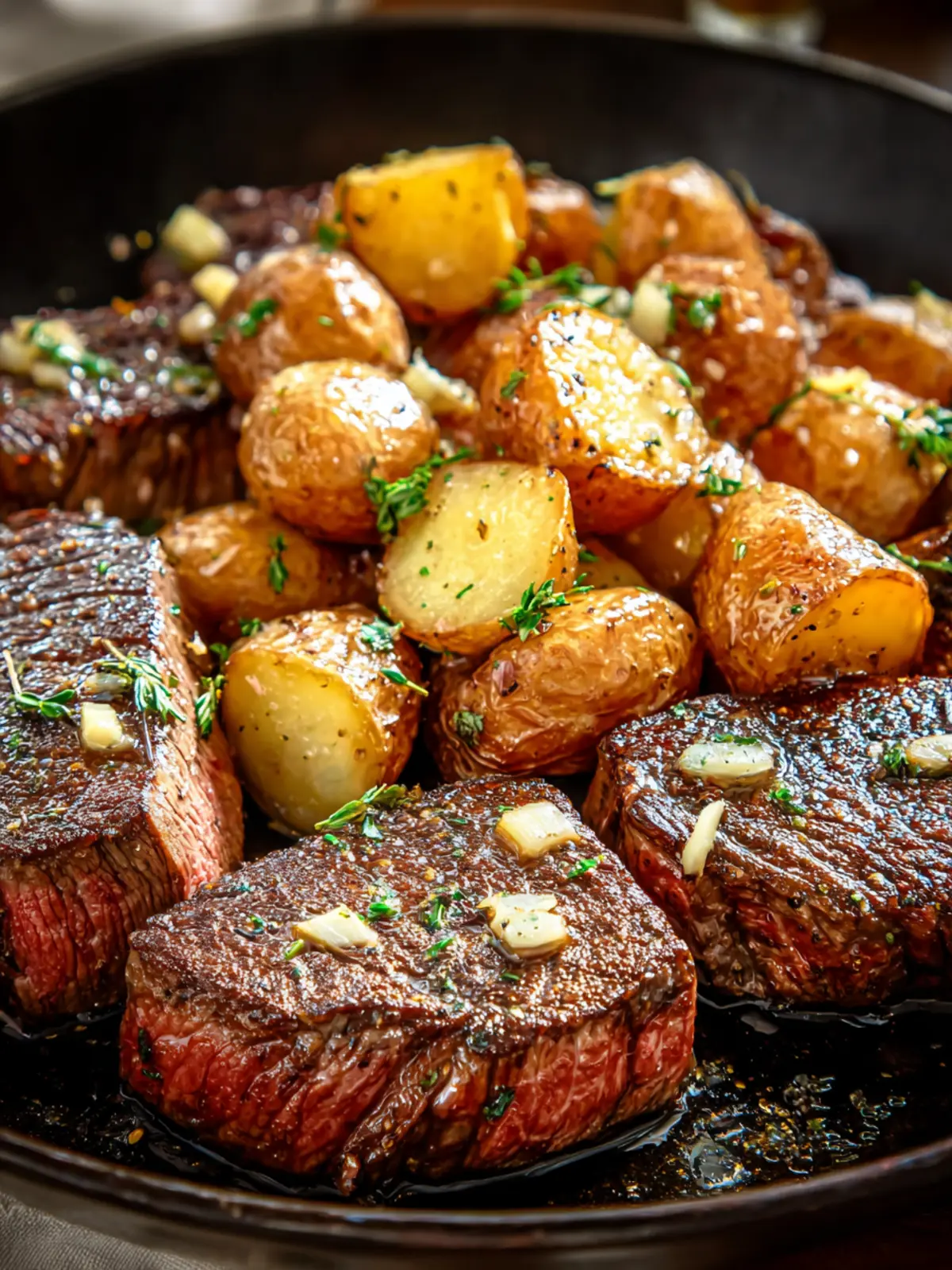 Savor Sirloin Steak with Garlic Butter Potatoes Recipe First Image