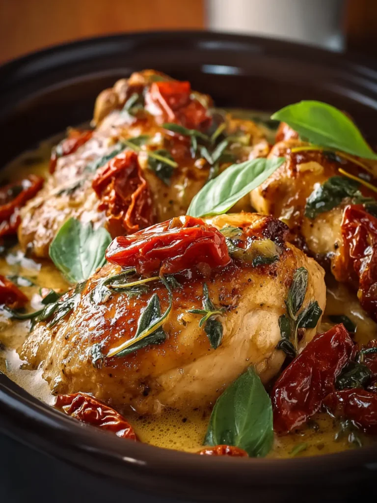 Crockpot Tuscan Chicken First Image