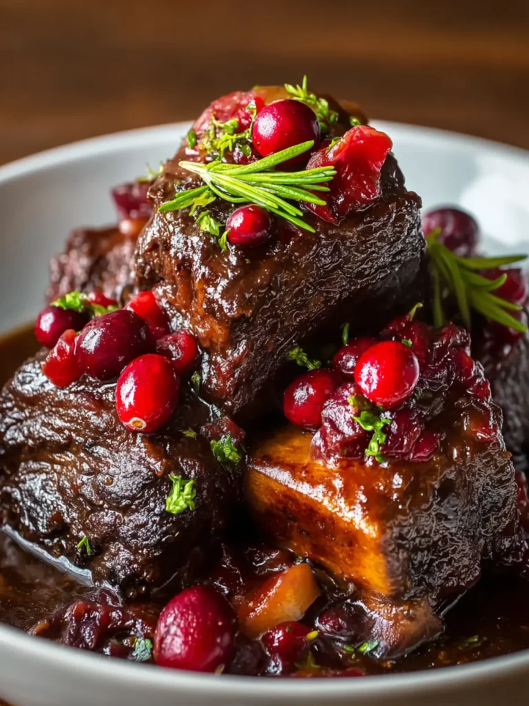 Crockpot Cranberry Beef Short Ribs First Image