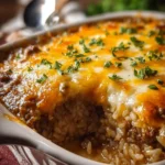 French Onion Ground Beef Rice Casserole First Image