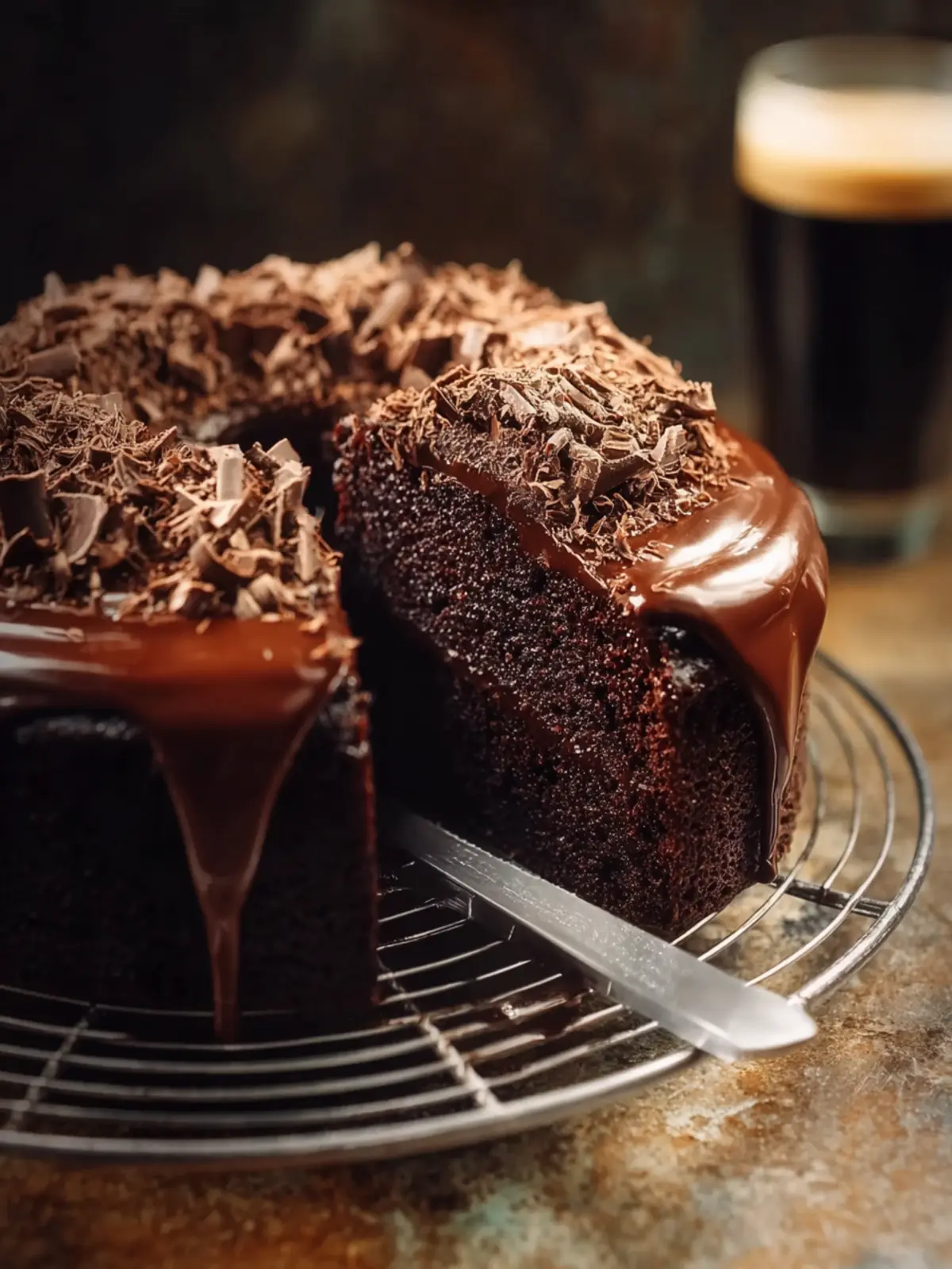Dark Chocolate Stout-Style Cake First Image