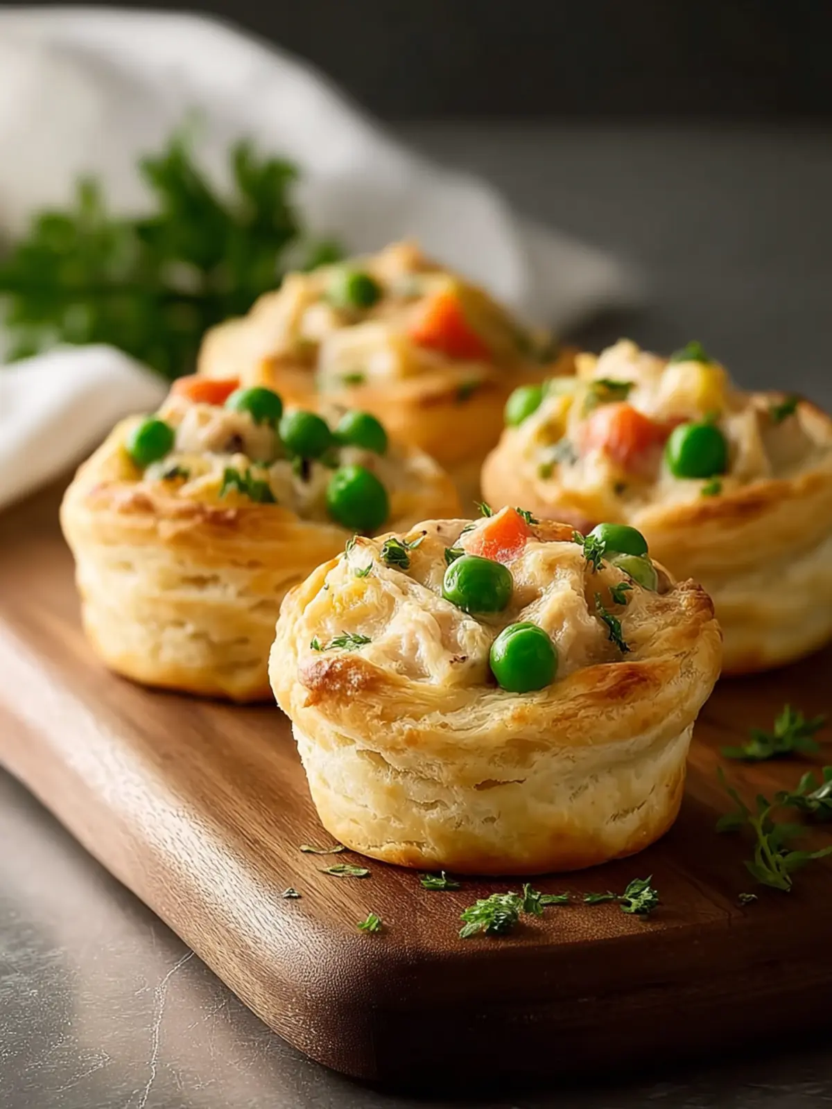 Chicken Pot Pie Bites with Biscuits First Image