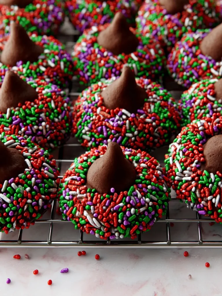 Chocolate Sprinkle Kiss Cookies First Image