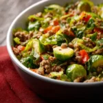 Brussels Sprouts Ground Turkey Skillet First Image