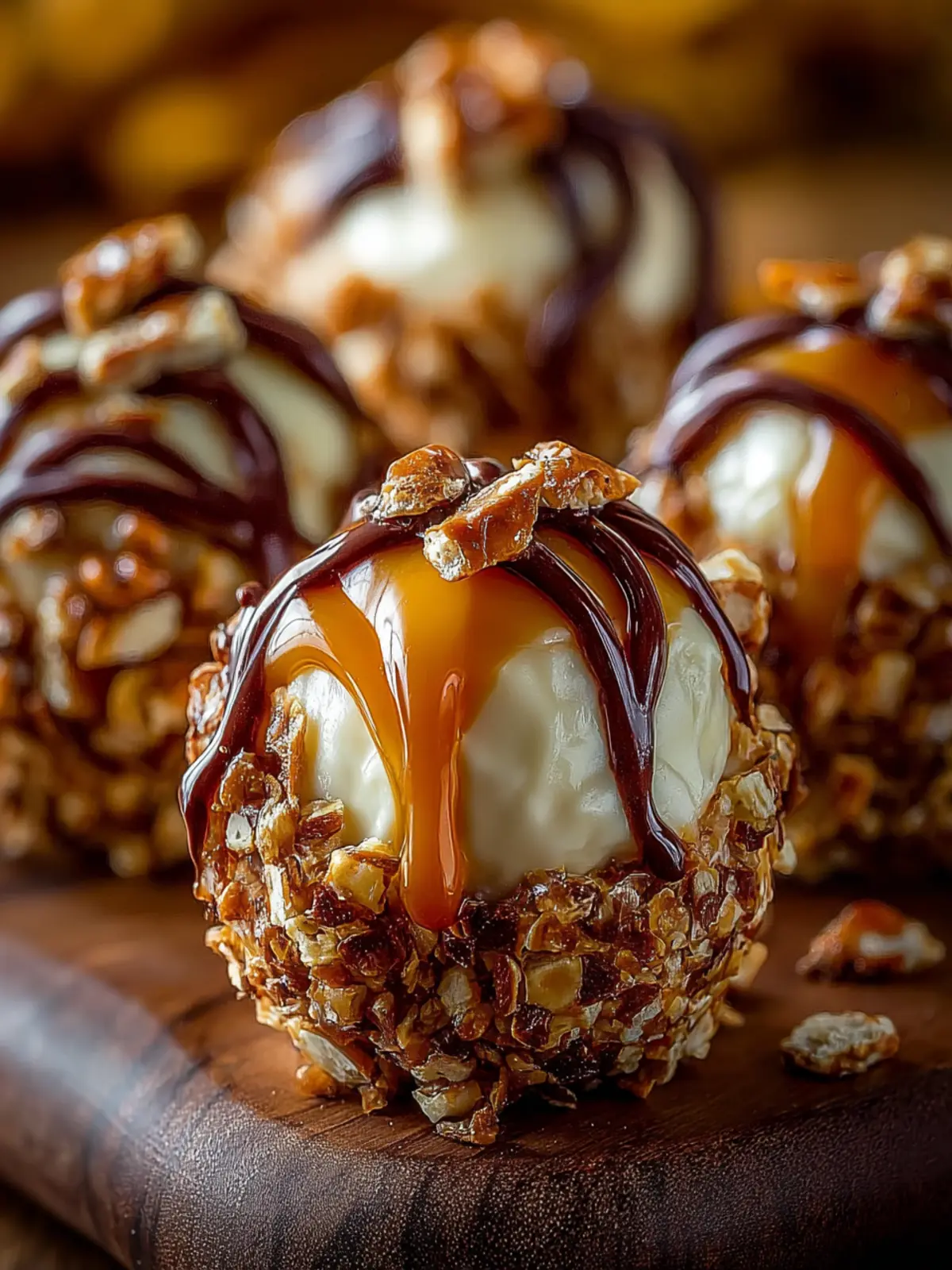 Salted Caramel Pretzel Cheesecake Balls First Image