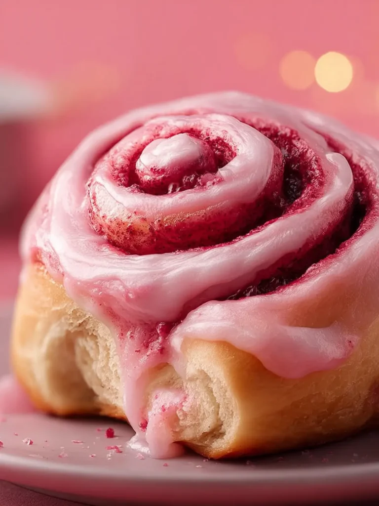 Best Pink Cinnamon Rolls First Image