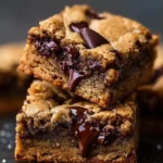 Flourless Chocolate Chunk Almond Butter Cookie Bars First Image