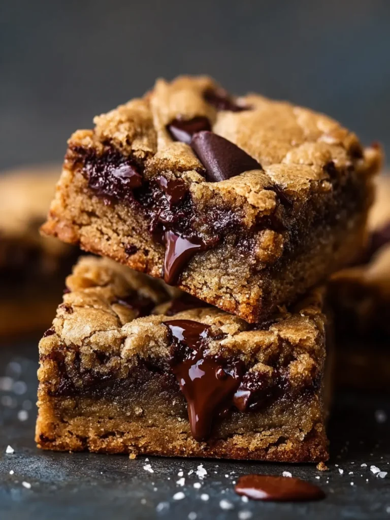 Flourless Chocolate Chunk Almond Butter Cookie Bars First Image