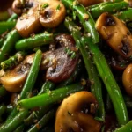 Garlic Butter Sautéed Green Beans and Mushrooms First Image