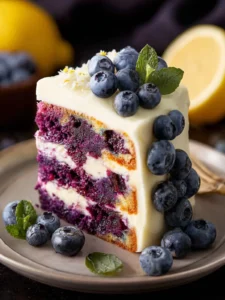 Blueberry Cake with Lemon Cream Cheese Frosting First Image