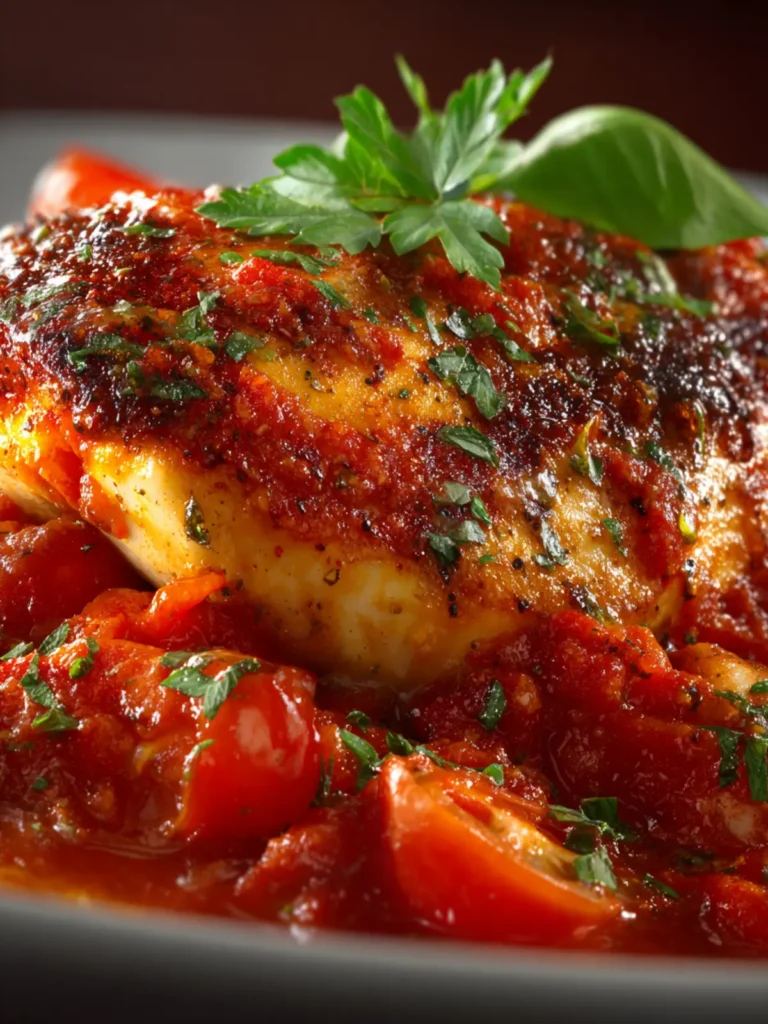 Chicken Pizzaiola Recipe with Tomato Sauce First Image