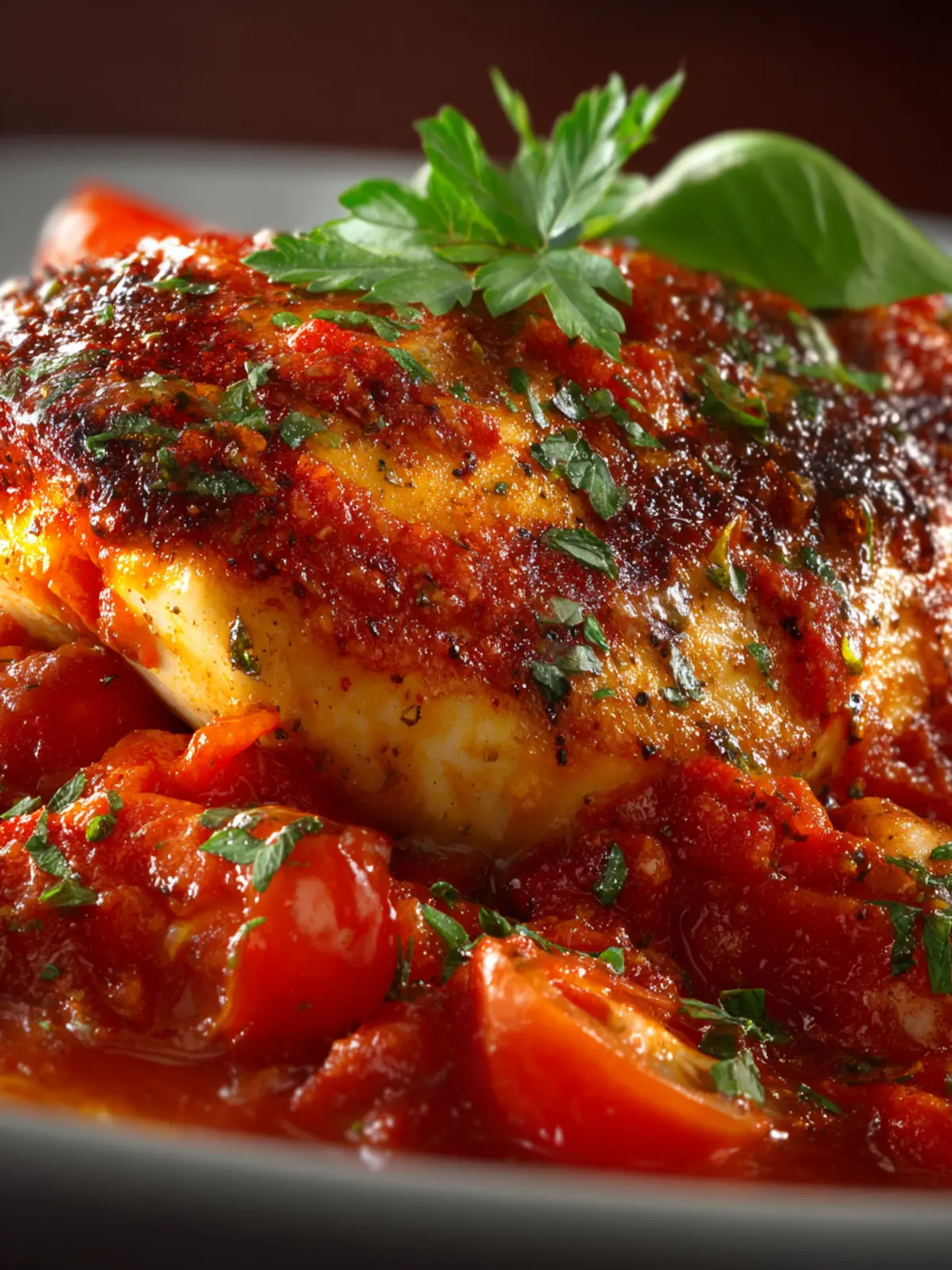 Chicken Pizzaiola Recipe with Tomato Sauce First Image